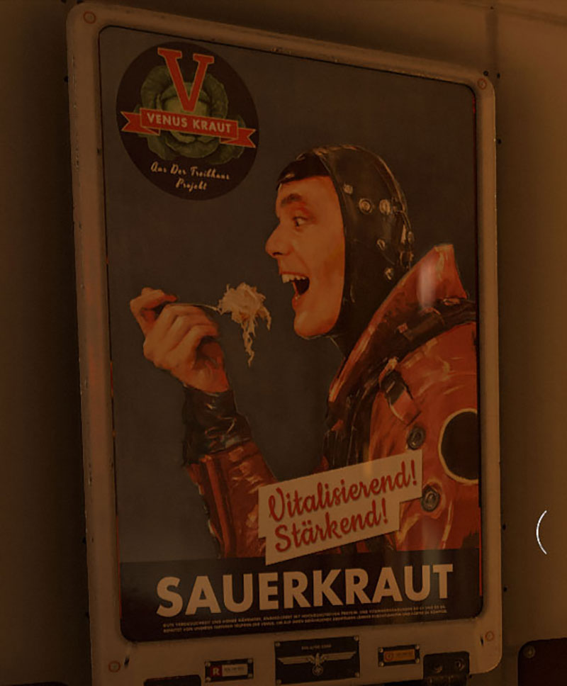The game’s jump into space is, like the first game, a highlight when it comes to visuals. Here is some space sauerkraut.